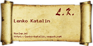 Lenko Katalin névjegykártya