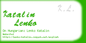 katalin lenko business card